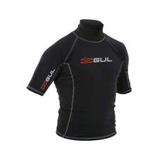 Gul Evotherm Flatlock Short Sleeve Junior Rash Vest/Guards - Black
