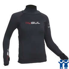 Gul Evotherm Flatlock Junior Long Sleeve Rash Guard - Black