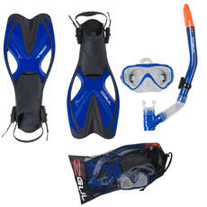 Gul Tarpon Junior Mask/Snorkel/Fin Set - Blue/Black Gul Tarpon Junior Mask/Snorkel/Fin Set - Blue/Black