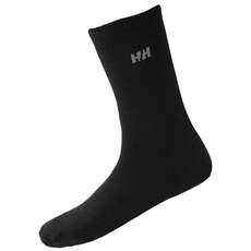 Helly Hansen Everyday Wool Socks - Black - Pack of 2 67481