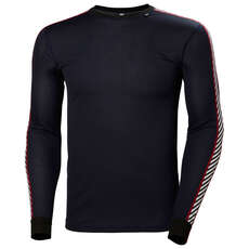 Helly Hansen HH Lifa Stripe Base Layer Top - Navy