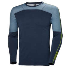 Helly Hansen HH Lifa Merino Base Layer Crew Top - North Sea Blue