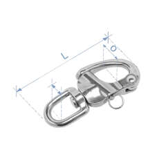 Holt A4 Stainless Steel Swivel Eye Snap Shackles