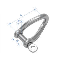 Holt A4 Stainless Steel Twisted Shackles