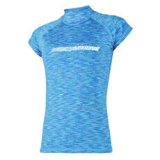 Magic Marine Womens Cube Short Sleeve Rashvest - Flash Blue
