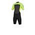 Mystic Brand 3/2mm  Shorty Back-Zip Flatlock Wetsuit - Black/Lime