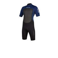 Mystic Brand 3/2mm Shorty Back-Zip Flatlock Wetsuit - Navy Mystic Brand 3/2mm Shorty Back-Zip Flatlock Wetsuit - Navy