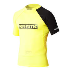 Mystic Chest Logo Short-Sleeve Rash Vest 2023 - Yellow