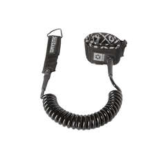 Mystic SUP Coiled Leash - 8ft or 10ft - Black