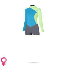 Mystic Womens DIVA 3/2mm GBS Longarm BZ Super Shorty - Teal