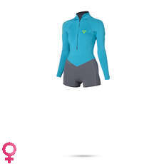 Mystic Womens DIVA 3/2mm GBS Longarm FZ Super Shorty - Teal