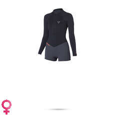 Mystic Womens DIVA 3/2mm GBS Longarm FZ Super Shorty - Black