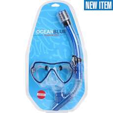 Ocean Blue AV-Pro Mask and Snorkel Set - Single Lens - Adult - Blue