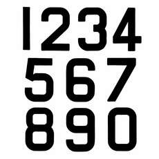 Replacement Optimist Sail Numbers - Class Legal - Black
