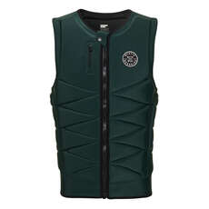 Mystic Outlaw Wake Boarding Front-Zip Impact Vest - Dark Leaf 220145