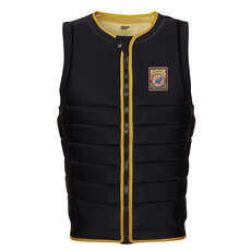 Mystic The Dom Wake Boarding Front-Zip Impact Vest - Noir / Jaune 220146