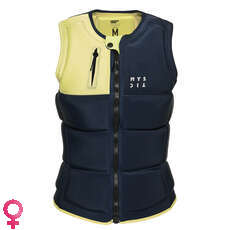 Mystic Womens Dazzled Wake Boarding Front-Zip Impact Vest - Night Blue