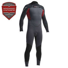 Gul PROFILE 53mm Blindstitch Bolt Dry Wetsuit - Gunmetal/Red
