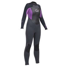 Gul Womens Response 5/3mm BS Steamer Wetsuit - Graphite/Iris