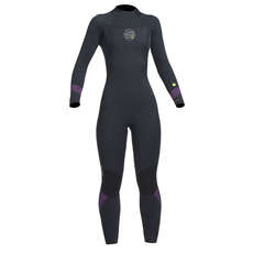 Gul Womens RESPONSE 5/4mm BZ Blindstitch Wetsuit - Black/Mulberry