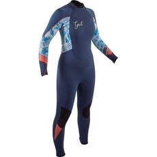Gul Junior Girls Response B/S 5/3mm Wetsuit - Indigo/Paisley - RE1278-B8