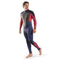 Gul Response 3/2mm Flatlock Fullsuit Wetsuit 2025 - Navy/Red - RE1321