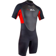 Gul Response 3/2mm FL Shorty Wetsuit - Black/Red - RE3319-B7