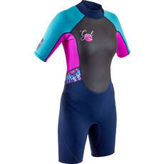 Combinaison Néoprène Gul Junior Girls Response 3 / 2Mm Shorty - Marine / Rose - Re3321-B7