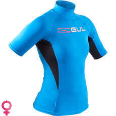 Gul Womens SWAMI Short Sleeve Rash Vest / Guard - Blue/Black - RG0330-B7
