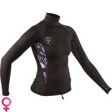 Gul Womens Swami Long Sleeve Rashvest - Black/Floral - RG0331-B7