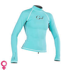 Gul SWAMI Long Sleeve Womens Rash Vest / Guard - Pistachio/Black