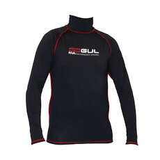 Gul Riva Long Sleeve Mens Rash Vest / Guard - Black