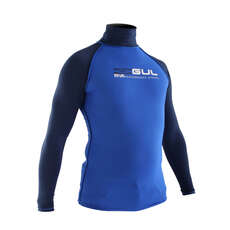 Gul Riva Long Sleeve Mens Rash Vest / Guard - Electric Blue/Navy