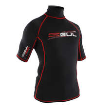 Gul XOLA Short Sleeve Mens Rash Vest / Guard - Black