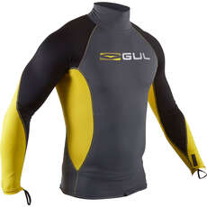 Gul Xola Long Sleeve Rashvest - Grey/Yellow - RG0339-B7