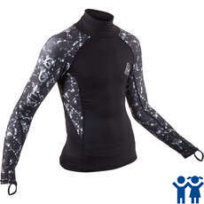 Gul Junior Long Sleeve Rash Vest / Guard - Black/Camo - RG0344-B7