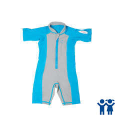 Gul Childrens Sun Suit - Blue/Silver Gul Childrens Sun Suit - Blue/Silver
