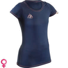 Gul Womens Short Sleeve Tee Fit Rashvest - Navy - RG0367-B7