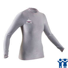 Gul Junior Girls Long Sleeve Tee Fit Rashvest - Grey - RG0374-B7