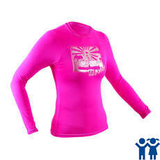Gul Junior Girls Long Sleeve Tee Fit Rashvest - Pink - RG0374-B7