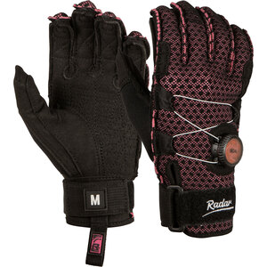 Radar Womens Lyric A BOA Inside Out Waterski Glove - Black / Pink Ariaprene