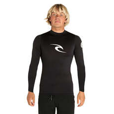 Rip Curl Corpo Long Sleeve UV Rash Guard - Black Rip Curl Corpo Long Sleeve UV Rash Guard - Black
