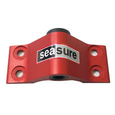 SeaSure RED 4 Hole Transom Bottom Gudgeon & Carbon Insert - 8mm