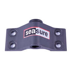SeaSure 4 Hole Transom Bottom Gudgeon c/w Carbon Insert - 8mm