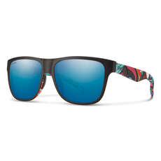 Smith Lowdown N Sunglasses - Black Multi Colour / Blue Polarized Chromapop