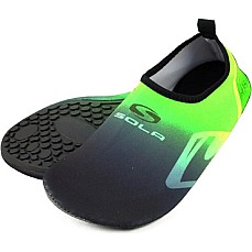 Sola Active Soles Lighweight Beach Shoes - Black Lime Sola Active Soles Lighweight Beach Shoes - Black Lime
