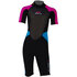 Sola Junior Storm 3/2mm Shorty Wetsuit - Pink/Turquose A1723