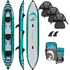 Spinera Hybris 500 3 Person High Pressure Drop-Stitch Kayak - Teal Spinera Hybris 500 3 Person High Pressure Drop-Stitch Kayak - Teal