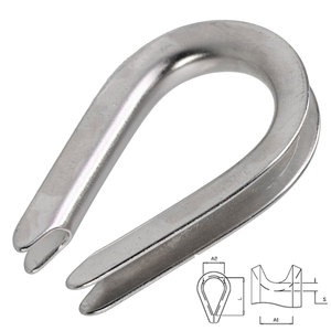 Stainless Steel Compact Wire Thimbles (Eyes) - Rigging 
