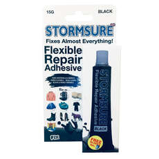 Stormsure Wetsuit, Waterproofs, Waders, Boots and Shoe Repair Glue 15g - Black